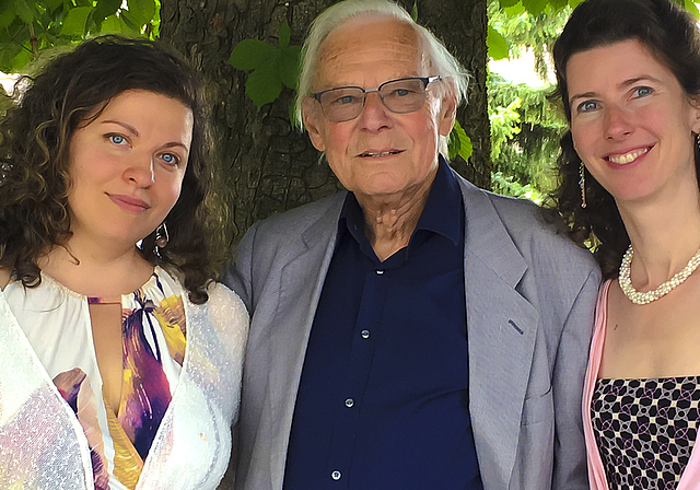 Der Gründer und seine Wunschnachfolgerinnen: (v. l.) Olga Bernasconi, Kurt Heckendorn und Eva Oertle.  Foto: ZVG