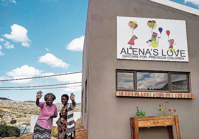 Alena’s Love: Die fertige Kindertagesstätte im Südafrikanischen Township Kwanobuhle. Foto: zvg