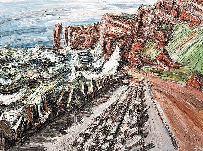 Es dauert Jahre, bis die Bilder getrocknet sind: Das Werk «Sturm Helgoland» (180cm × 240cm) von Christopher Lehmpfuhl aus dem Jahr 2014 stammt aus der Sammlung Würth. Foto: ZVG/ © 2022, ProLitteris, Zurich
