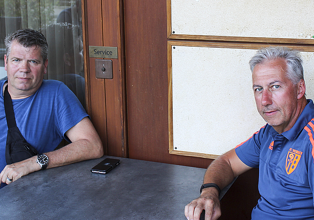 Der Sportchef und der Präsident: Peter Oppliger (l.) und Roland Ming haben mit dem FC Reinach Grosses vor. Foto: C. Reimer