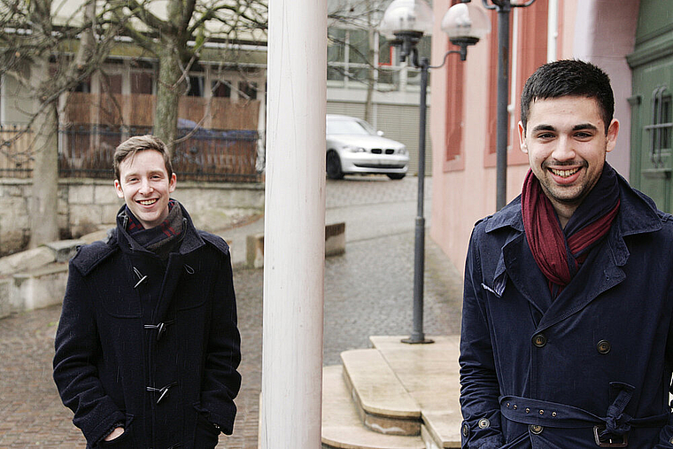 Stimmvolk soll über den Einwohnerrat entscheiden: Adil Koller (r.) und Filip Winzap bringen die Diskussion in Gang. Lukas Hausendorf