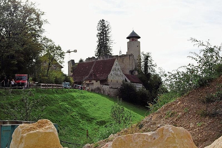 Bewegte Geschichte: «Die heutige Burg ist ein wilder Mix vieler verschiedener Zeiten und Stile», so Denkmalpflegerin Brigitte Frei-Heitz anlässlich einer Führung. Foto: Benedikt KaiseR