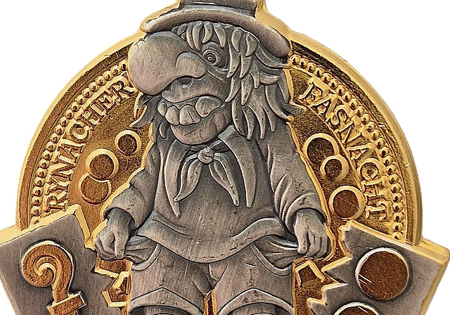 Leere Taschen: Die Reinacher Blaggedde thematisiert die klammen Finanzen der Gemeinde.Foto: zvg