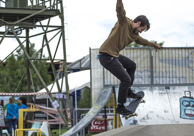 Skateanlage in der Welschmatt: Die neu aufgebaute Anlage ist bei Jugendlichen aus dem ganzen Birseck sehr beliebt.  Foto: ZVG/Omid Taslimi