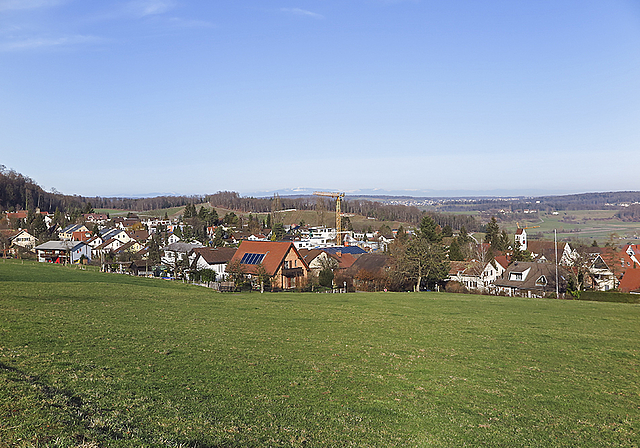 Blick aufs Dorf: Wer die Gemeindegeschicke in Pfeffingen künftig führt, wird sich am 28. Februar entscheiden.  Foto: Edmondo Savoldelli