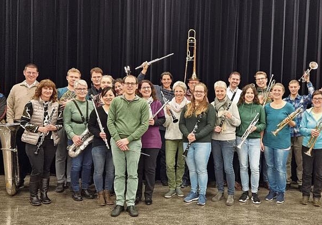 Pflegen einen familiären Umgang: Die Mitglieder des Musikvereins Concordia Dornach. Foto: Fabia Maieroni