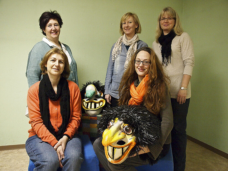 Neuer Schwung für Münchenstein: (stehend v. l.) Rita Zumbrunnen, Susanne Schaitl, Claudia Raas; (sitzend v. l.) Carmen Bonatti, Claudia Lanthemann.  Foto Tobias Gfeller