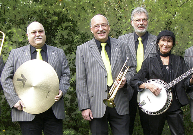 Dixieland, Blues, Gospel und Swing: Die Loverfield Jazzband aus Bern spielt am Samstag in Aesch im Löhrenacker.  Foto: ZVG