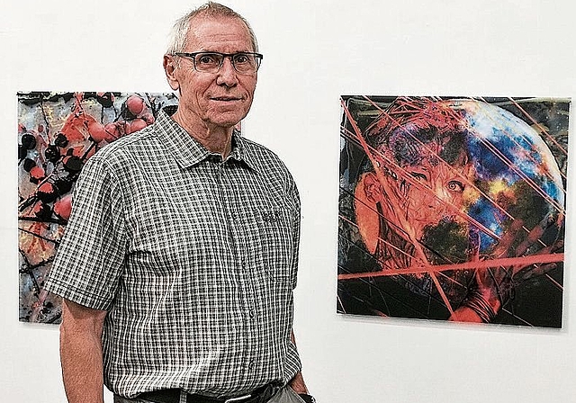 Regelmässiger Gast in der Galerie Alts Schlachthuus: Martin Staub, selbst in der Galeriegruppe aktiv, stellt seine Bilder zum dritten Mal im Haus aus. Foto: Melanie Brêchet