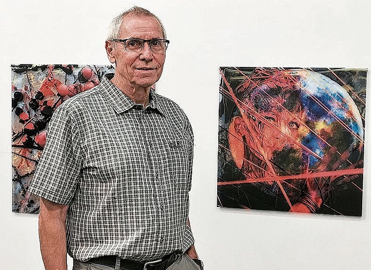 Regelmässiger Gast in der Galerie Alts Schlachthuus: Martin Staub, selbst in der Galeriegruppe aktiv, stellt seine Bilder zum dritten Mal im Haus aus. Foto: Melanie Brêchet