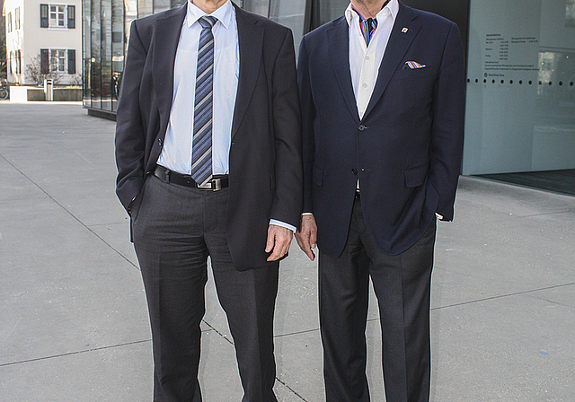 Urs Hintermann (l.) und Klaus Endress (r.): Die Führungsaufgaben wurden neu abgesprochen.  Foto: Benjamin Wieland