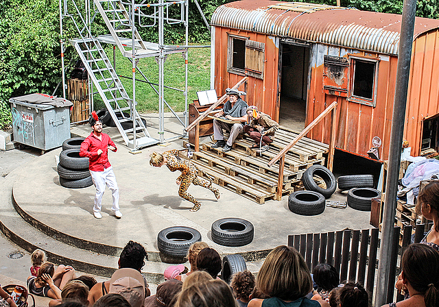 Esel, Hund, Katze und Hahn: Die Bremer Stadtmusikanten sind im «Park im Grünen» zu bewundern.  Foto: Caspar Reimer