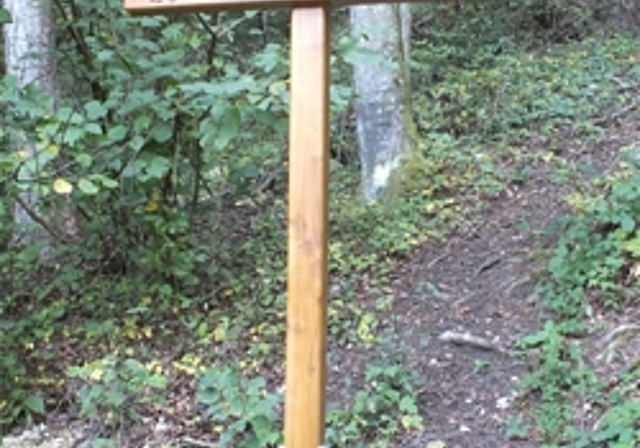 Markiert dank Sponsor wieder Präsenz: «Tscharland»-Kreuz im Bürner Bann. Foto: Willi Wenger-Wüthrich