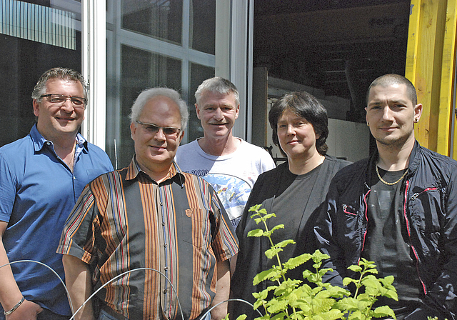 Haben alle viel zu erzählen: Mirko Martinelli, Domingo Lopez, René Schuler, Marianne Leupi und Gianpiero Didiadoro (v. l.).   Foto: Thomas Brunnschweiler