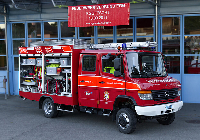 Jubiläumsaktion: Das neue Tanklöschfahrzeug für Witterswil und Bättwil.  Foto: zvg