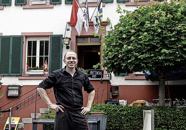 Ein Gastronom mit Ideen: Roger Henz, Wirt im Restaurant Frohsinn in Nunningen. Foto: Martin Staub