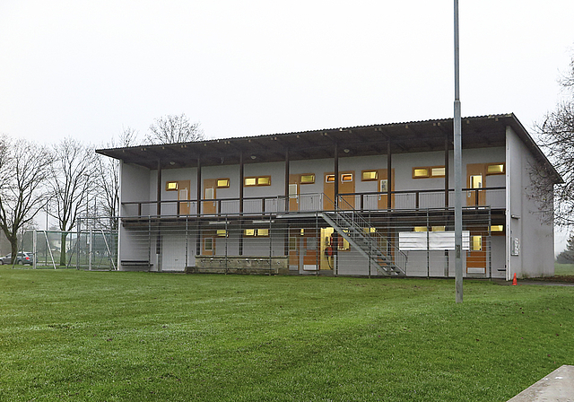 Genügt den Ansprüchen nicht mehr: Das Garderobenhaus des FC Aesch.  Edmondo Savoldelli