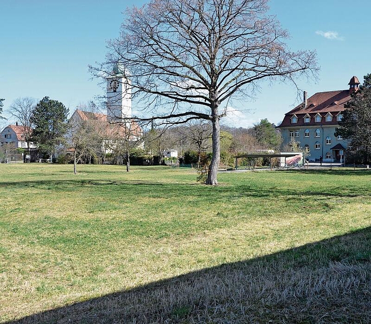 Grosse Grünfläche: Durch den Abbruch der Pavillons ist viel Platz entstanden, der nun für Freizeitangebote genutzt werden kann. Foto: Fabia Maieroni