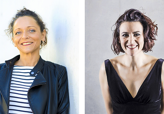 Laden zum «Beau Soir»: Maya Boog (l.) und Solenn’ Lavanant singen am Freitag, 19. Juni, Lieder aus den schönsten Opern der Welt.  Foto: ZVG