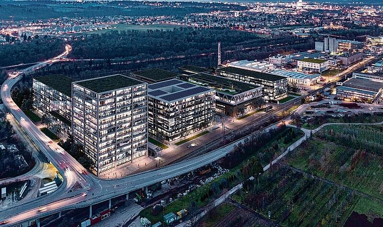 Prägend: Das 60-Meter-Hochhaus sorgte an der Gemeindeversammlung für Diskussionen. Foto: Fankhauser AREALENTWICKLUNGEN AG