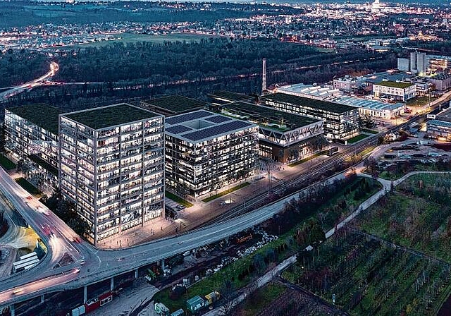 Prägend: Das 60-Meter-Hochhaus sorgte an der Gemeindeversammlung für Diskussionen. Foto: Fankhauser AREALENTWICKLUNGEN AG