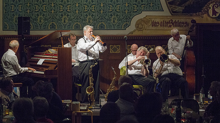 Begeisternd: Die Bogalusa New Orleans Jazzband versprühte den Charme des amerikanischen Südens.  Foto: Urs Schmid