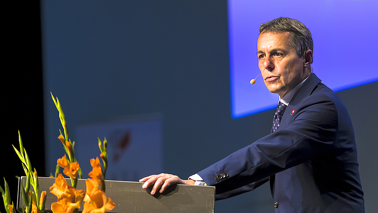 Referent am Pfeffinger Forum: Bundesrat Ignazio Cassis liefert Hintergrundinformationen zum Rahmenabkommen. zVg / bz Archiv