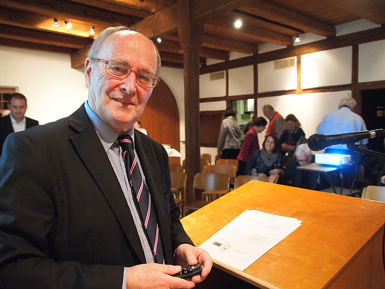 Zwischen Graz und Brüssel: Urs Altermatt, der wohl profilierteste Kenner der Geschichte des Schweizer Bundesrats, machte einen Halt in der Trotte Arlesheim.  Foto: Tobias Gfeller