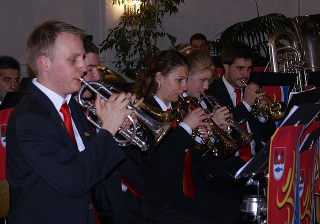 Konzentriert: Cornetspieler Brass Band Seewen. Fotos: Jürg Jeanloz
