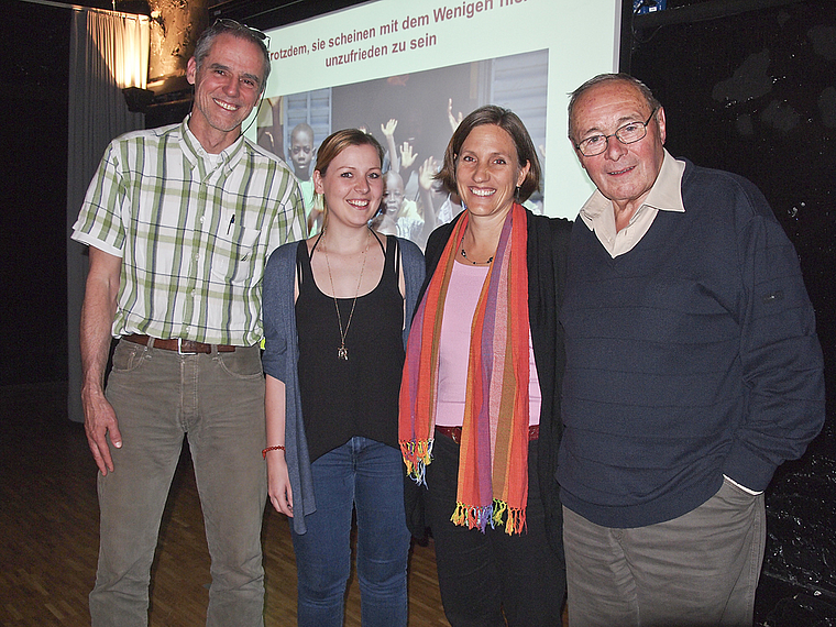 Für Burkina Faso im Einsatz: Niklaus Wasem, Cathrine Hollinger, Franziska Kaguembèga-Müller, Cyrill Thummel.  Foto: Tobias Gfeller