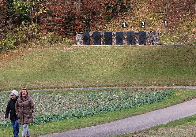 <em>Zu viel Blei im Boden? </em> Fehrens Kugelfang..Foto: Gini Minonzio