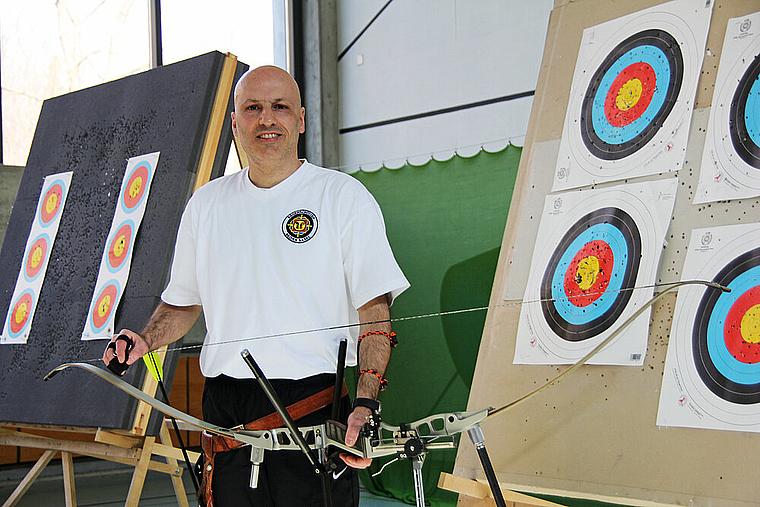 Serienmeister: Claudio Dioguardi in der Trainingshalle.  Foto: Guidi Herklotz