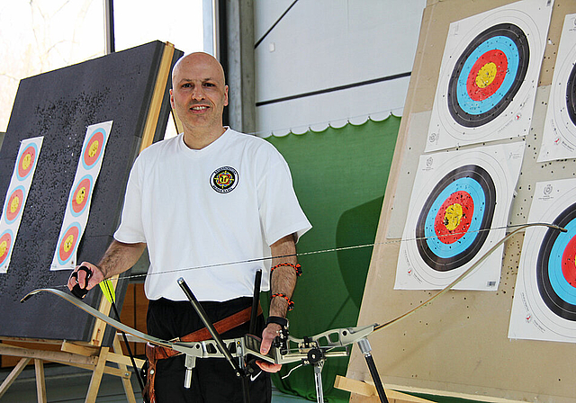 Serienmeister: Claudio Dioguardi in der Trainingshalle.  Foto: Guidi Herklotz