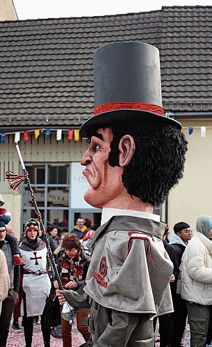 Präzise Schränzer: D’Sonate Schlyfer aus Basel wärmten sich für die Basler Fasnacht auf. Foto: Jeannette Weingartner
