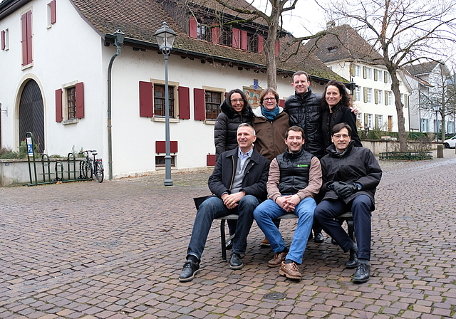 Das OK ist startklar: Claudia Meier, Andrea Hänggi (OK-Präsidentin), Philipp Hägeli, Monika Strobel (oben, v. l.);
