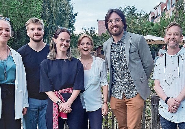 Für sie ist Inklusion Alltag (v.l.): Dominique Haussener, Steven Güdemann, Anne Gunti, Jessica Stoffel-Seewer, Tobias Seewer und Remo Engel. Foto: Benedikt Kaiser