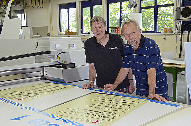 Wahlhelfer für alle Parteien: Die Gründer von Creaplot, Markus Bader (l.) und Marco Della Giacoma. Foto: Heiner Leuthardt