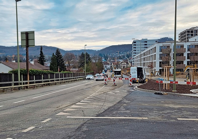Baustelle: Bisher waren die Auswirkungen auf den Verkehr gering. Ab Januar ändert sich dies. Foto: Fabia Maieroni