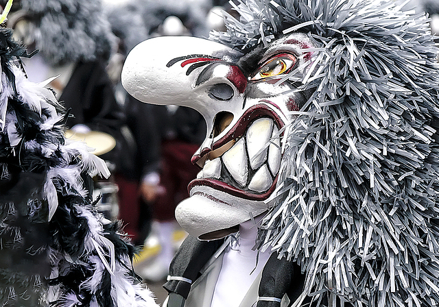 Graffitti Spukker an der Schulfasnacht in Reinach. Foto: Edmondo Savoldelli. 