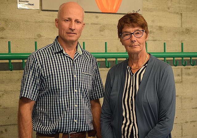 Wieder gewählt: Andreas Vögtli aus Büren bleibt Präsident und neue Vizepräsidentin vom Vorstand des Zweckverbandes Oberstufenzentrum Dorneckberg ist Christine Stingelin aus Nuglar. Foto: Bea Asper