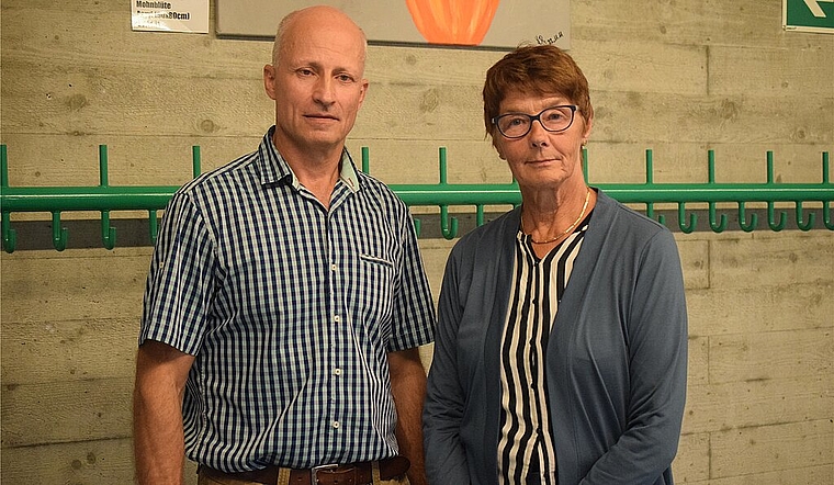 Wieder gewählt: Andreas Vögtli aus Büren bleibt Präsident und neue Vizepräsidentin vom Vorstand des Zweckverbandes Oberstufenzentrum Dorneckberg ist Christine Stingelin aus Nuglar. Foto: Bea Asper