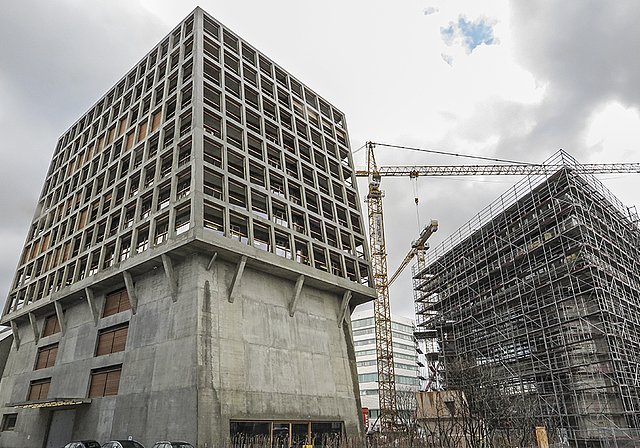 Münchenstein braucht mehr Einwohner: Auf dem Dreispitzareal und bald auch im Van-Baerle-Areal im Gstad entsteht Wohnraum im grösseren Massstab.  Foto: Edmondo Savoldelli