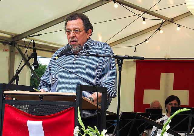 Betonte die Gemeinschaft der Stärkeren und Schwächeren: Jürg Seiberth hielt die Festansprache.  Fotos: Boris Burkhardt