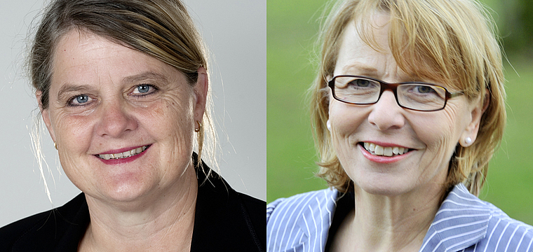 Aesch hat die Wahl: Silvia Büeler (SP, l.) und Marianne Hollinger (FDP) stellen sich als Gemeindepräsidentin zur Verfügung.  Fotos: Archiv Wochenblatt