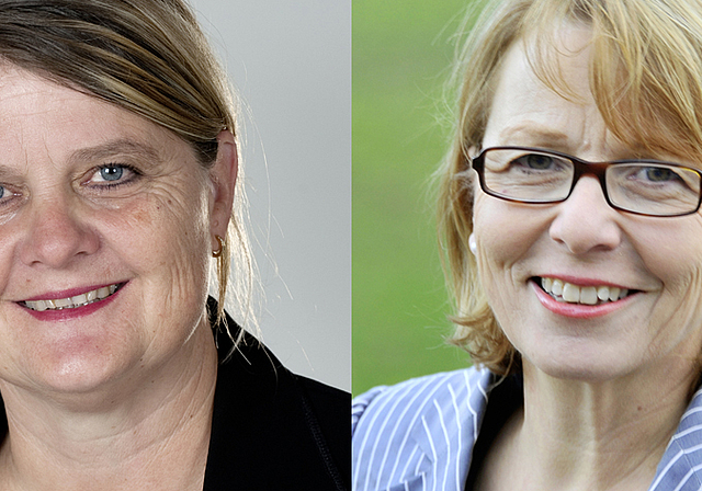 Aesch hat die Wahl: Silvia Büeler (SP, l.) und Marianne Hollinger (FDP) stellen sich als Gemeindepräsidentin zur Verfügung.  Fotos: Archiv Wochenblatt