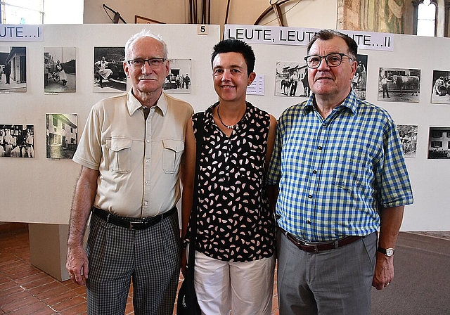 Leidenschaft für die Geschichte: Guido Kunz, Irène Heiz-Studer und Hans Voegtli (v. l.) laden zur Sonderausstellung
