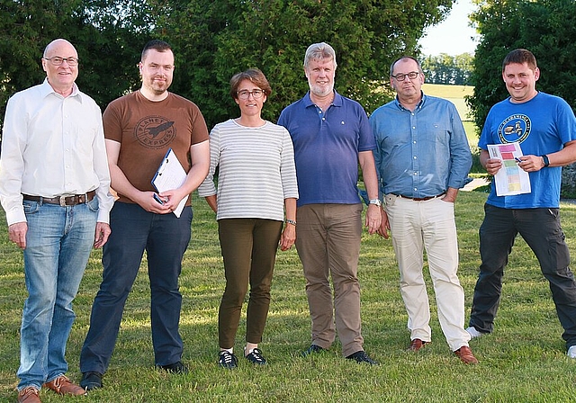 <em>Das OK: </em>Paul Schönenberger, Benjamin Rupp, Beatrix Marquis, Martin Speiser, OK-Präsident Thomas Ruppli und Roger Schwyzer.Foto: Gaby Walther