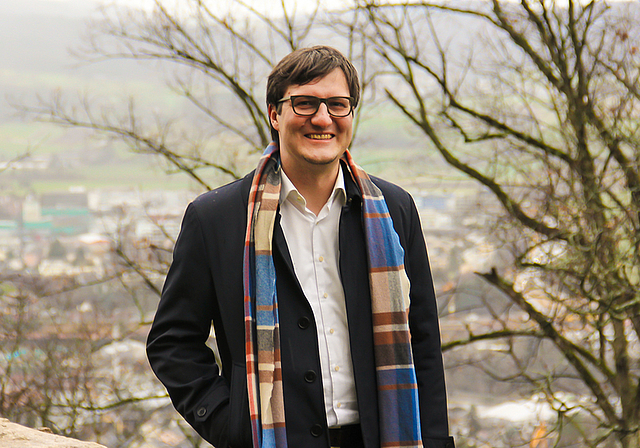 War 2020 der amtlich höchste Solothurner: Daniel Urech, hier auf der Ruine Dorneck.  Foto: Tobias Gfeller