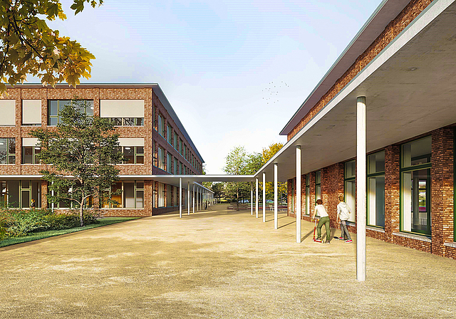 Auf dem neusten Stand: Der Neubau des Schulhauses Surbaum entspreche in allen Belangen den heutigen Bedürfnissen, werben die Verantwortlichen. Foto: ZVG