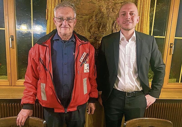 Informierten an der GV: Heinz ­Fehlmann, Präsident der Nez Rouge Sektion Aargau, und Roger Henz, Präsident des Wirtevereins Gastro Schwarzbubenland. Foto: Bea Asper